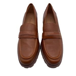 Madewell Women's The Corinne Lugsole Leather Loafer Size 10 Camel ($158.00)